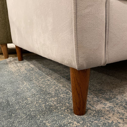 West Elm Sloped Arm 2 Seat Gray Velvet Sofa