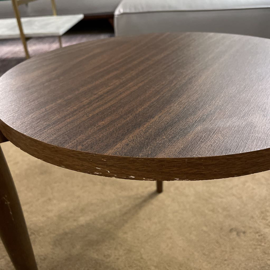MCM Round Formica Top Stacking Tables SET of 3 C SIDE TABLES