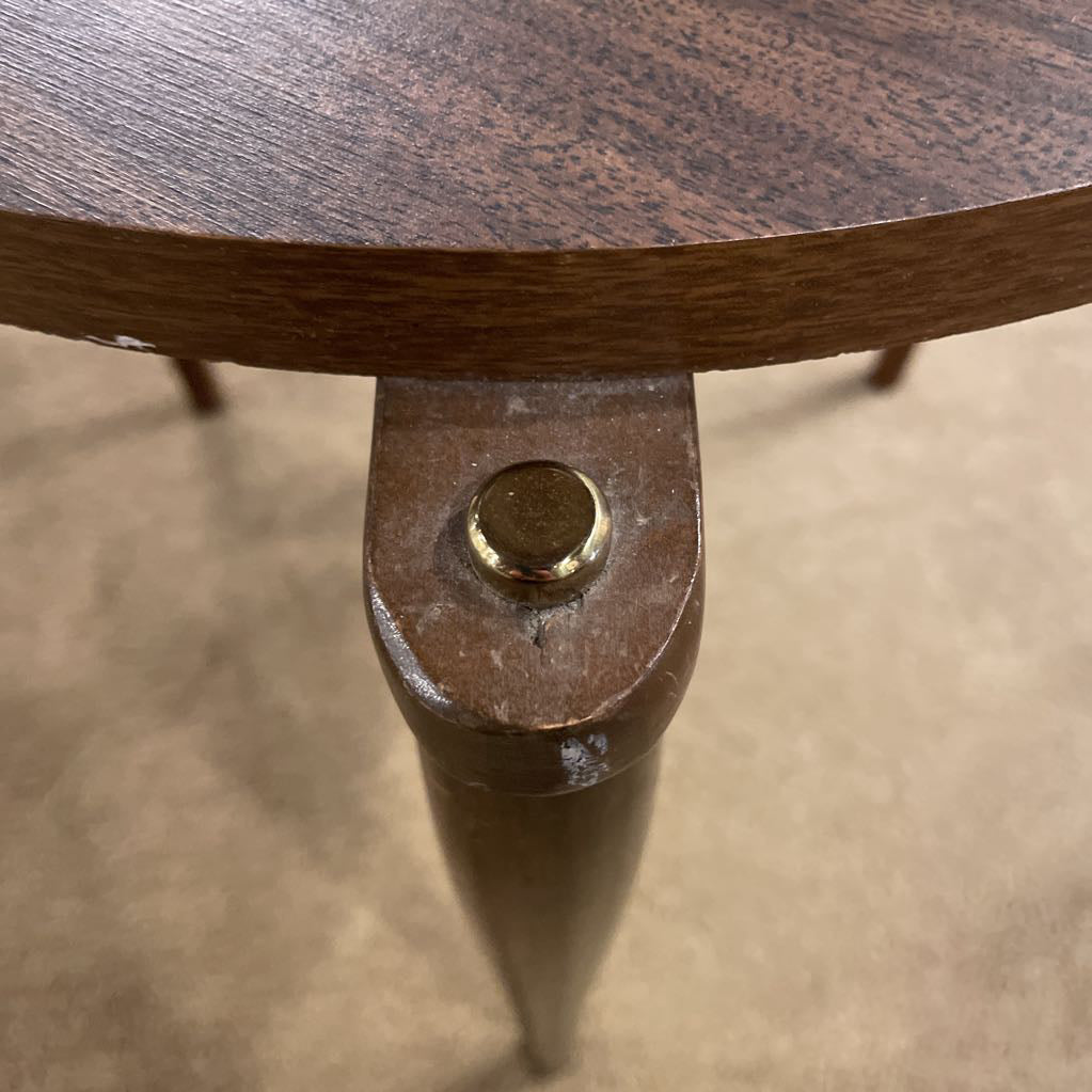 MCM Round Formica Top Stacking Tables SET of 3 C SIDE TABLES