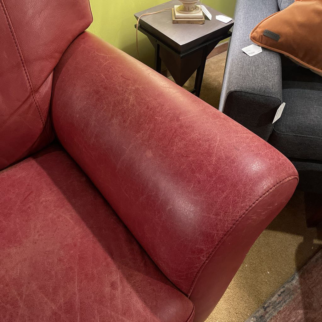 Natuzzi red Leather Accent Chair U ACCENT CHAIRS