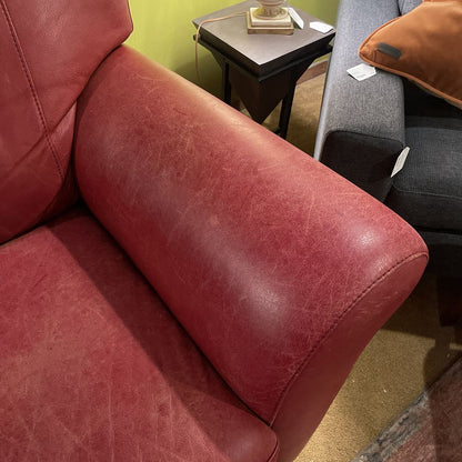 Natuzzi red Leather Accent Chair U ACCENT CHAIRS