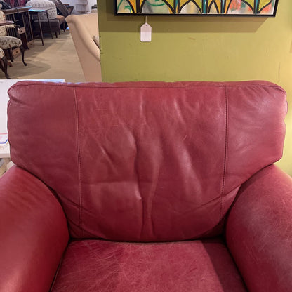 Natuzzi red Leather Accent Chair U ACCENT CHAIRS
