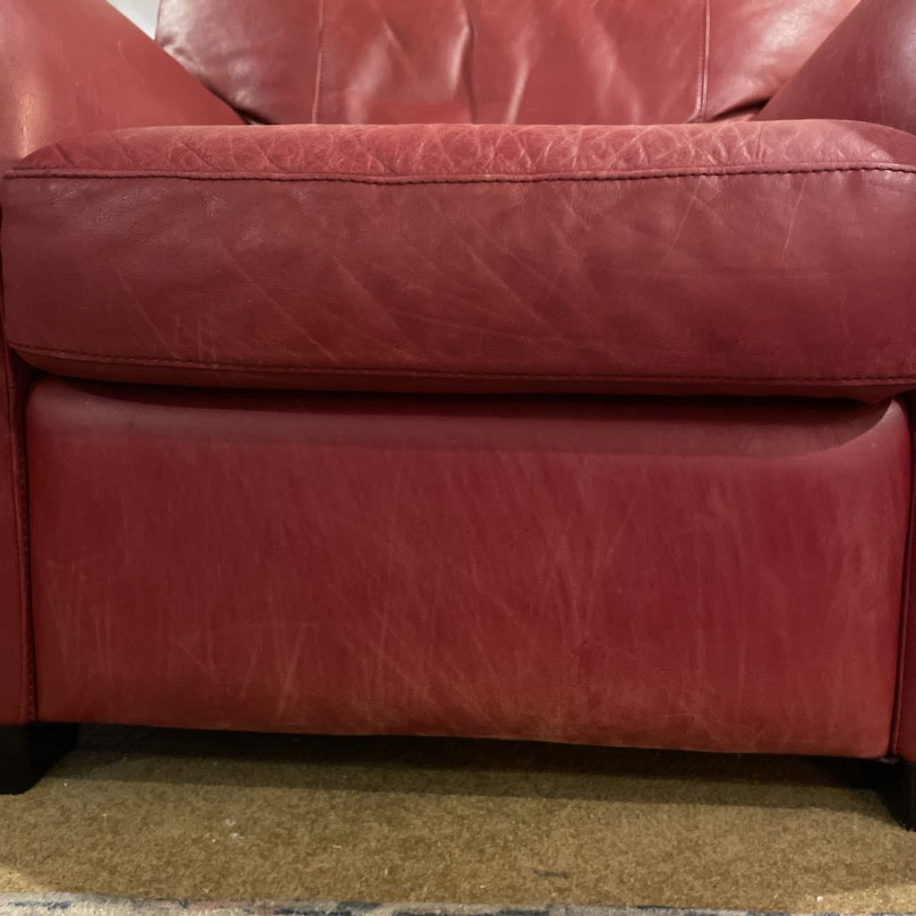 Natuzzi red Leather Accent Chair U ACCENT CHAIRS