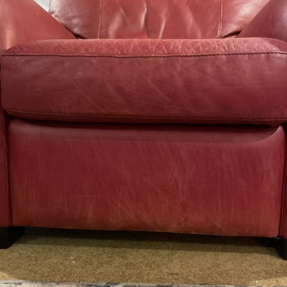 Natuzzi red Leather Accent Chair U ACCENT CHAIRS