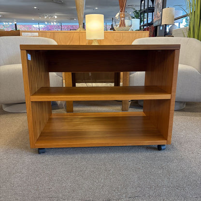 Teak TV Stand w/Wheels