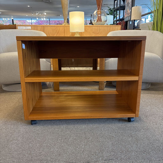 Teak TV Stand w/Wheels