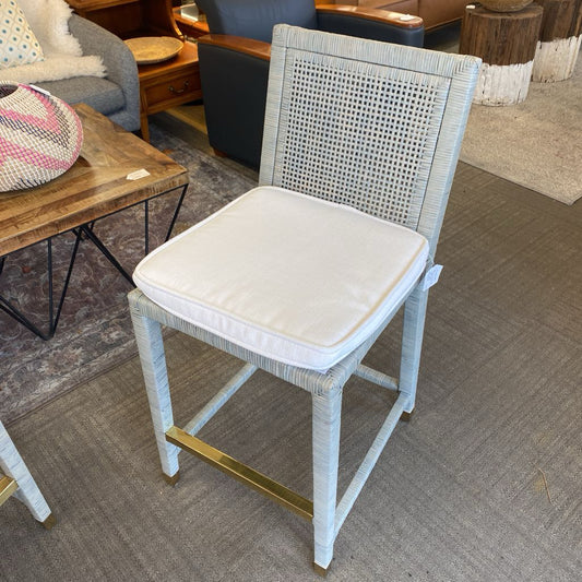 SERENA & LILY BALBOA Rattan Counter Stool w/Cushion C STOOLS