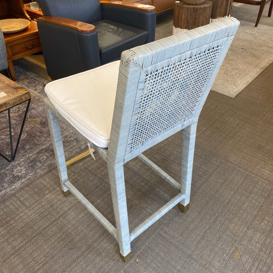 SERENA & LILY BALBOA Rattan Counter Stool w/Cushion C STOOLS