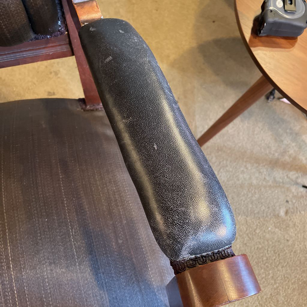 Antique Victorian Eastlake Brown Striated Parlor Chair