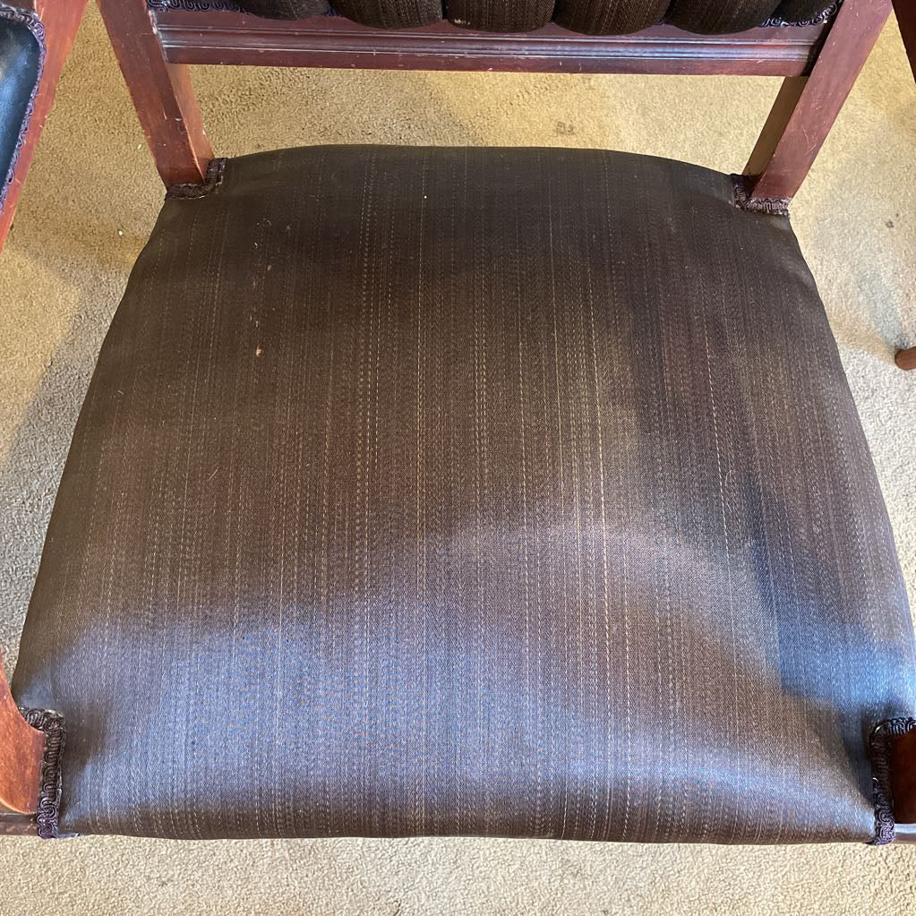 Antique Victorian Eastlake Brown Striated Parlor Chair