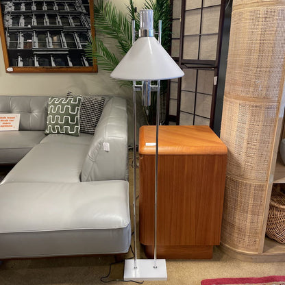 Robert Sonneman White and Chrome MC Floor Lamp