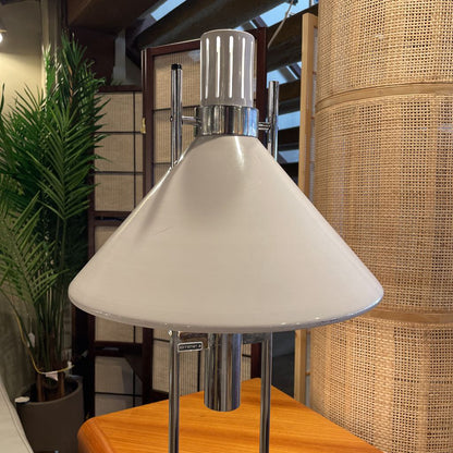 Robert Sonneman White and Chrome MC Floor Lamp