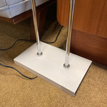 Robert Sonneman White and Chrome MC Floor Lamp