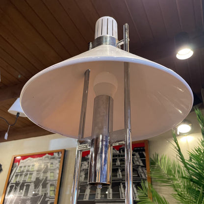 Robert Sonneman White and Chrome MC Floor Lamp
