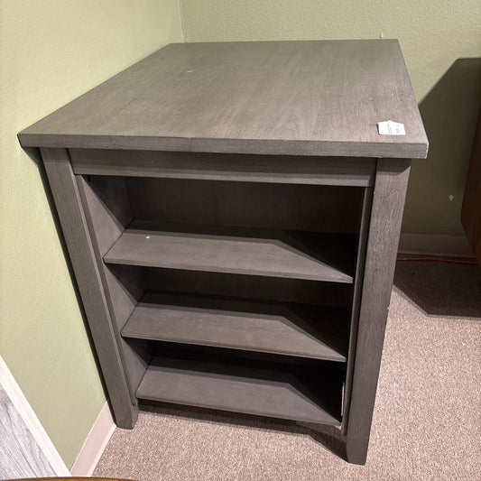 Grey Wood Counter Height Dining Table w/Shelves C DINING TABLES