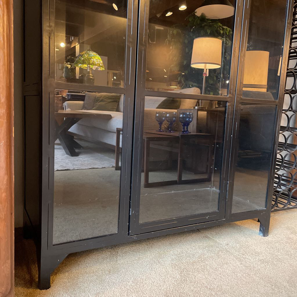 Four Hands Belmont Black Arch Top Metal Cabinet C CABINETS