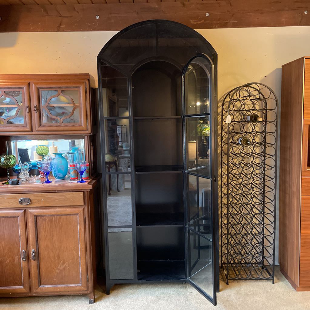 Four Hands Belmont Black Arch Top Metal Cabinet C CABINETS