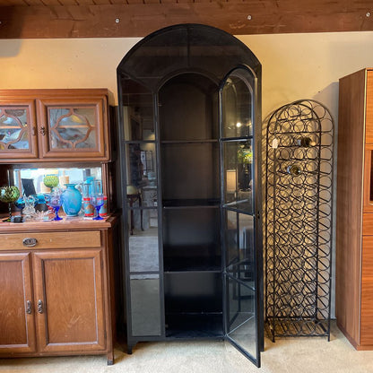 Four Hands Belmont Black Arch Top Metal Cabinet C CABINETS