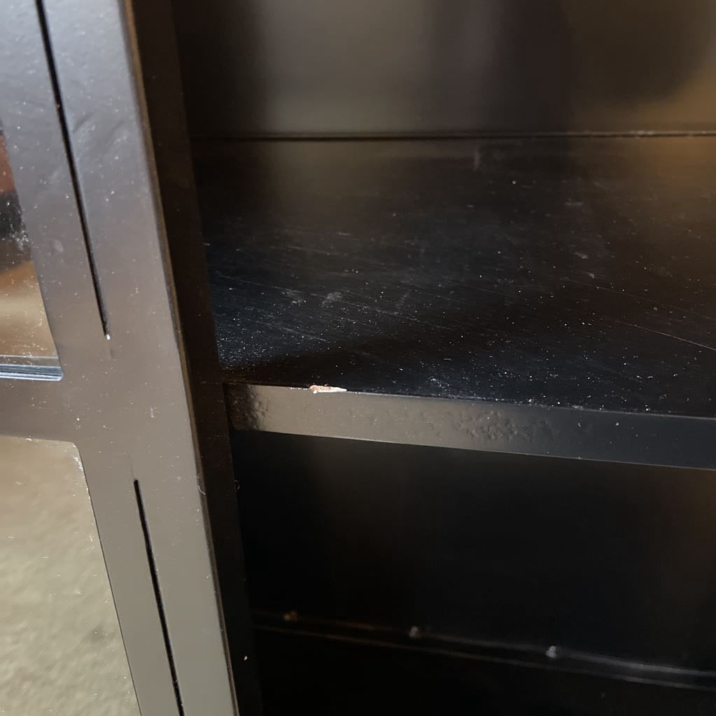 Four Hands Belmont Black Arch Top Metal Cabinet C CABINETS