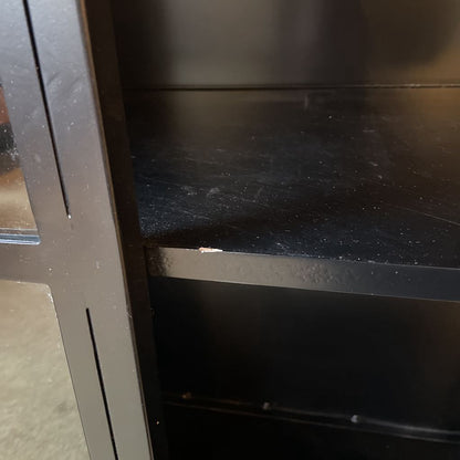 Four Hands Belmont Black Arch Top Metal Cabinet C CABINETS