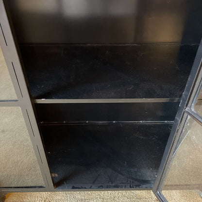 Four Hands Belmont Black Arch Top Metal Cabinet C CABINETS