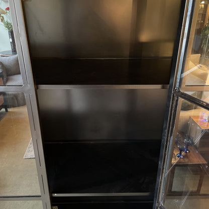 Four Hands Belmont Black Arch Top Metal Cabinet C CABINETS
