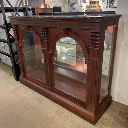 Stone Top Arch Glass Front Display Cabinet C CABINETS