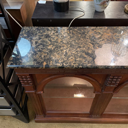 Stone Top Arch Glass Front Display Cabinet C CABINETS