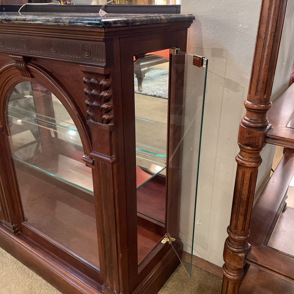 Stone Top Arch Glass Front Display Cabinet C CABINETS