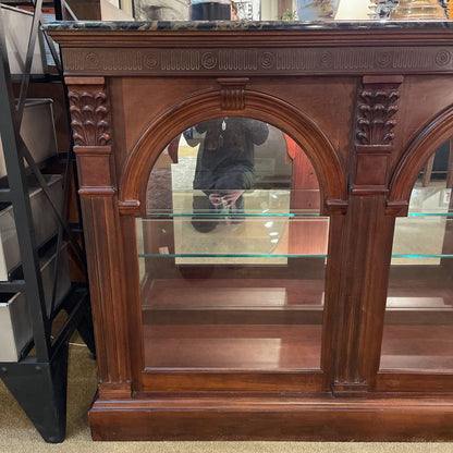 Stone Top Arch Glass Front Display Cabinet C CABINETS