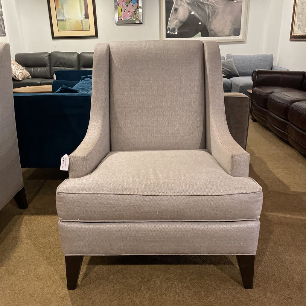 Ethan Allen Grey Sloped Arm Accent Chair U ACCENT CHAIRS