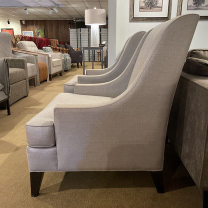 Ethan Allen Grey Sloped Arm Accent Chair U ACCENT CHAIRS