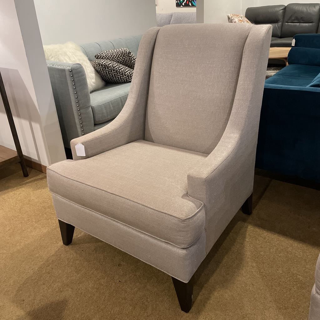 Ethan Allen Grey Sloped Arm Accent Chair U ACCENT CHAIRS
