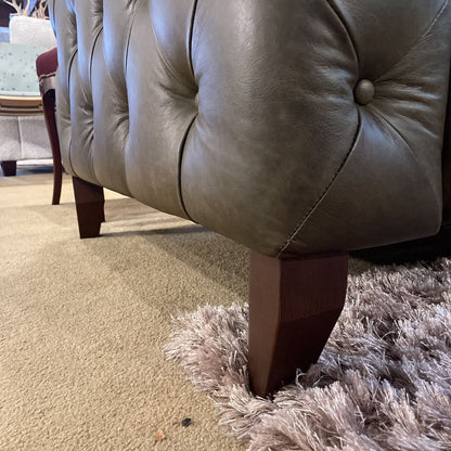 Daphne Green Leather Sofa