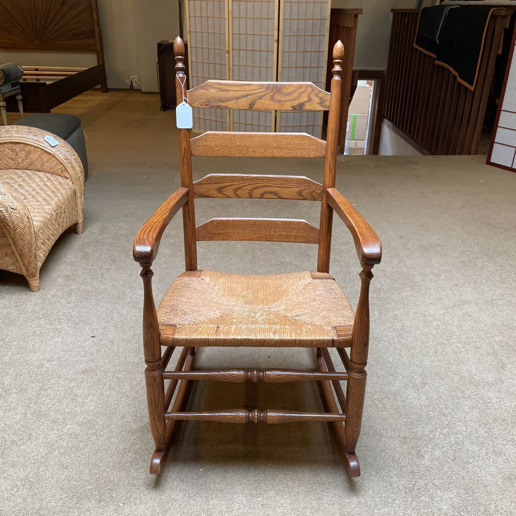 Boling Chair Co. No. 278 Woven Seat Ladder Back Rocking Chair