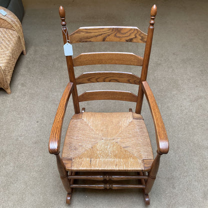 Boling Chair Co. No. 278 Woven Seat Ladder Back Rocking Chair