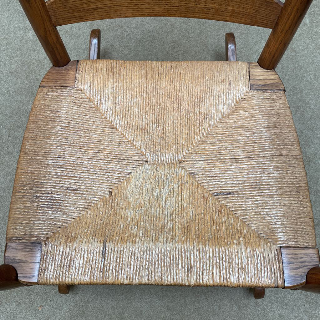 Boling Chair Co. No. 278 Woven Seat Ladder Back Rocking Chair