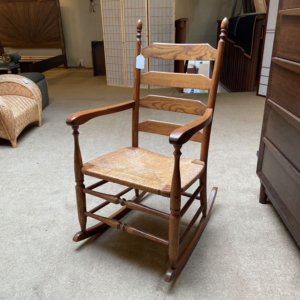 Boling Chair Co. No. 278 Woven Seat Ladder Back Rocking Chair