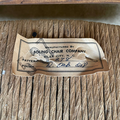 Boling Chair Co. No. 278 Woven Seat Ladder Back Rocking Chair