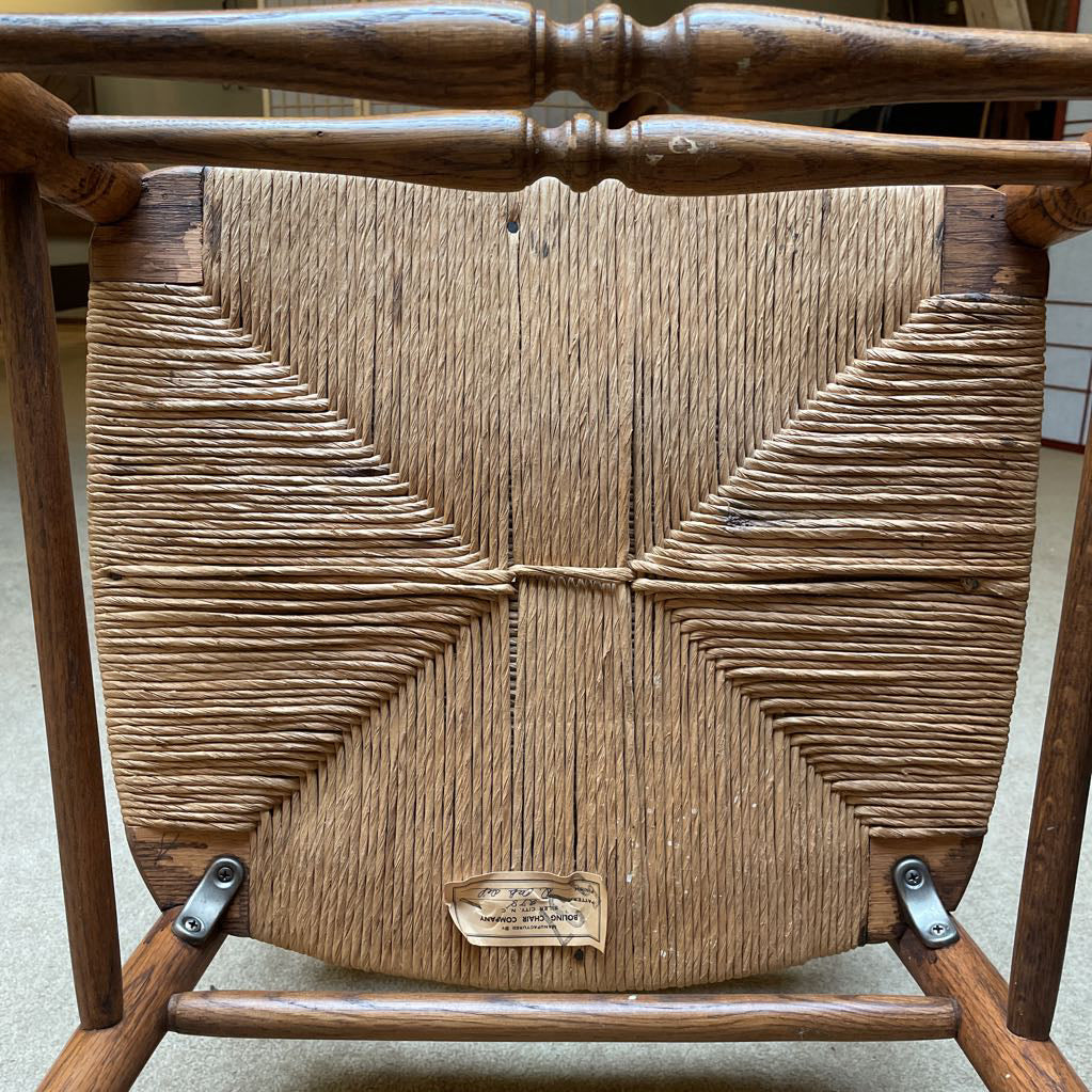 Boling Chair Co. No. 278 Woven Seat Ladder Back Rocking Chair