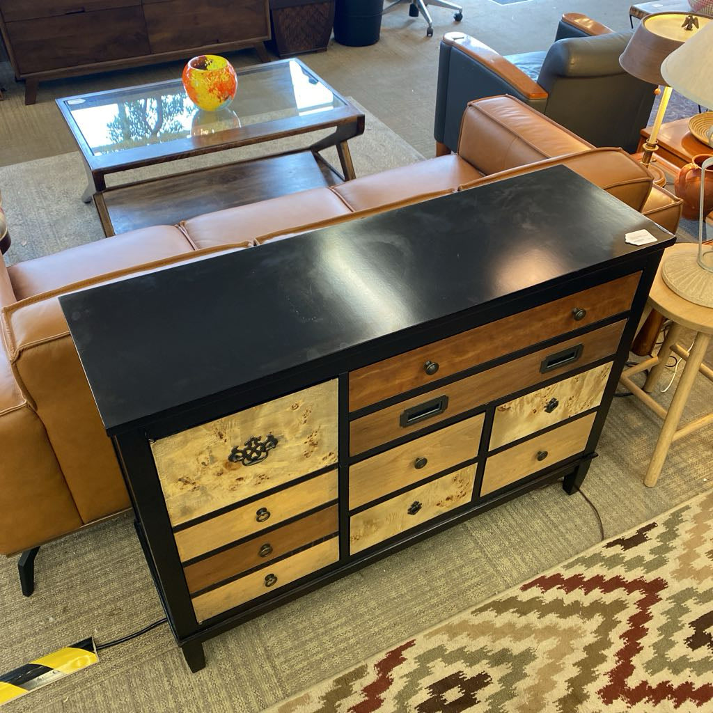 PIER1 Black Mismatch Asymmetrical Chest of Drawers (AS IS) C CABINETS