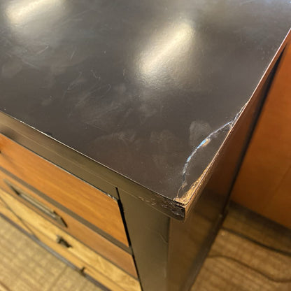 PIER1 Black Mismatch Asymmetrical Chest of Drawers (AS IS) C CABINETS