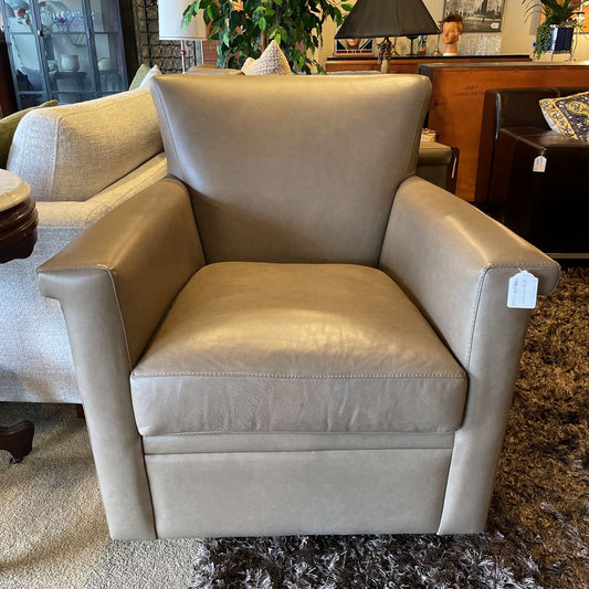 C&B Stone Leather Swivel Arm Chair U ACCENT CHAIRS