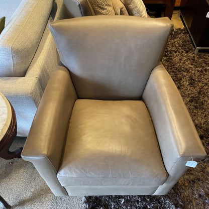 C&B Stone Leather Swivel Arm Chair