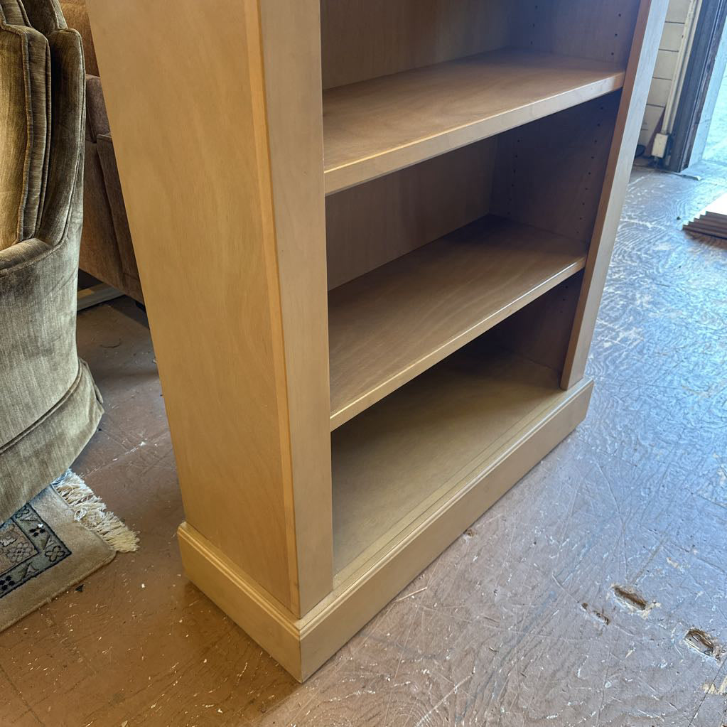 Tall Lightwood Bookcase W/Crown