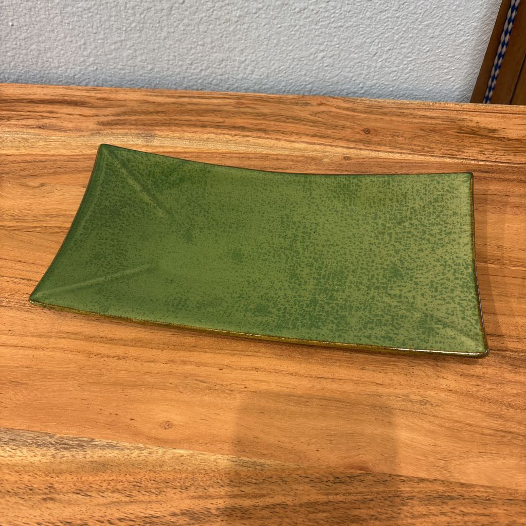 Green Glazed Tray