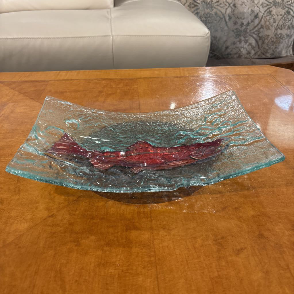 Salmon Glass Dish