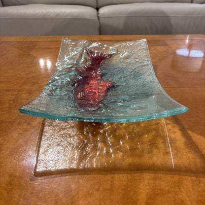 Salmon Glass Dish