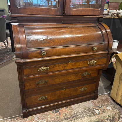 Antique Roll Top Desk Hutch (AS IS) C DESKS