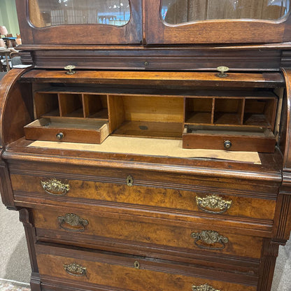Antique Roll Top Desk Hutch (AS IS) C DESKS